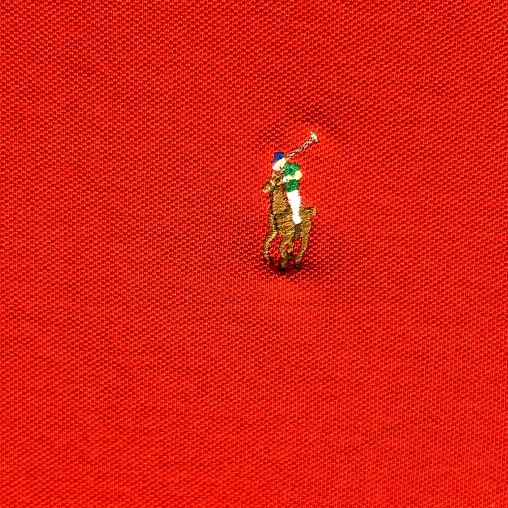 Polo Ralph Lauren‎ Men Orange Polo Shirt Size XL Made in Peru 100 Pima Cotton